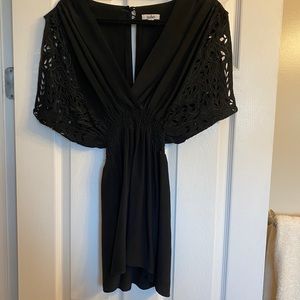 Black tunic 100% silk from Melrose Ave boutique